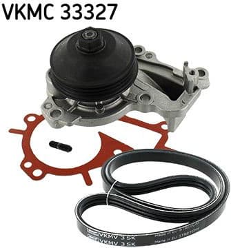 Water Pump + V-ribbed Belt Kit VKMC33327