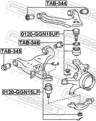 Mounting, control/trailing arm TAB-346 - image 2