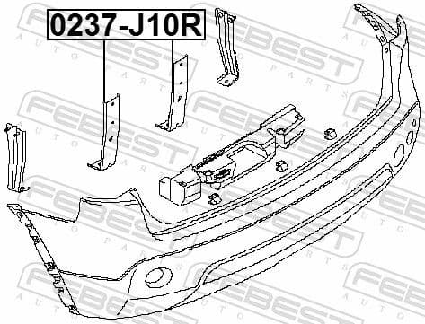 Mounting Bracket, bumper 0237-J10R - image 2