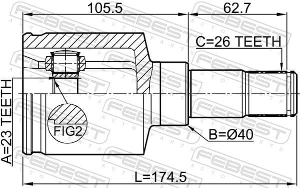 Joint Kit, drive shaft 2111-CB320ATLH - image 2