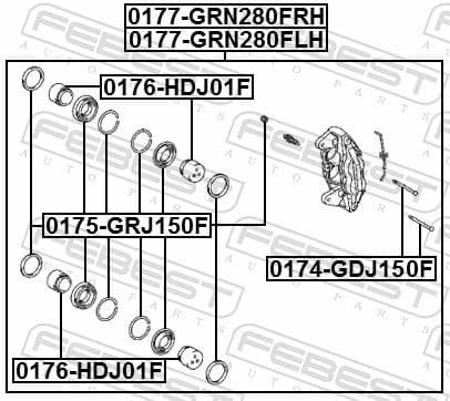 Repair Kit, brake caliper 0175-GRJ150F - image 2