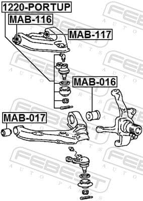 Mounting, control/trailing arm MAB-116 - image 2