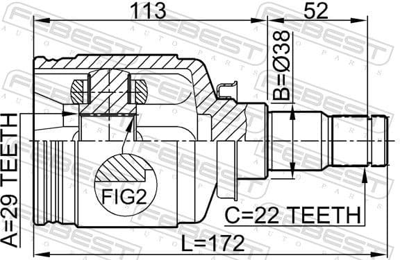 Joint Kit, drive shaft 1111-J200 - image 2