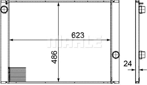 Radiator, engine cooling BEHR *** PREMIUM LINE *** CR 581 000P