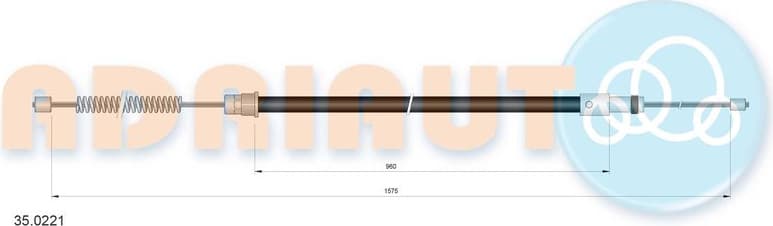 Cable Pull, parking brake 35.0221