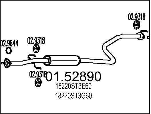 Centre Muffler 01.52890