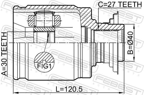 Joint Kit, drive shaft 0311-CRVRH - image 2