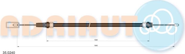 Cable Pull, parking brake 35.0240