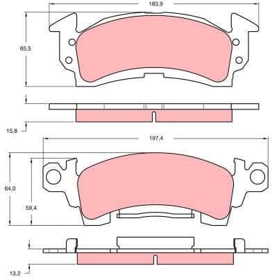 Brake Pad Set, disc brake GDB742 - image 2
