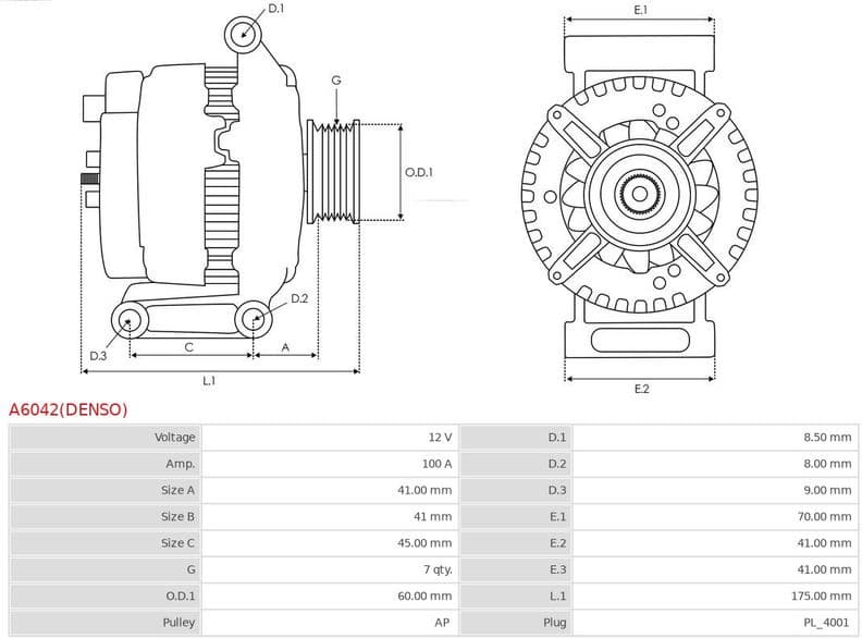 Alternator Denso A6042(DENSO) - image 5