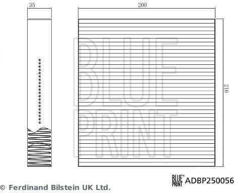 Filter, cabin air ADBP250056