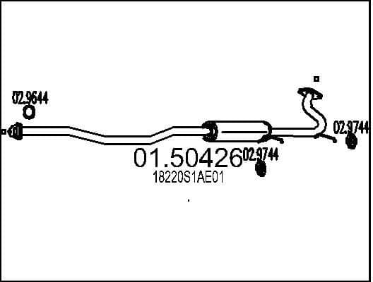 Centre Muffler 01.50426