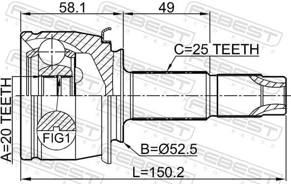 Joint Kit, drive shaft 1810-MOKR - image 2