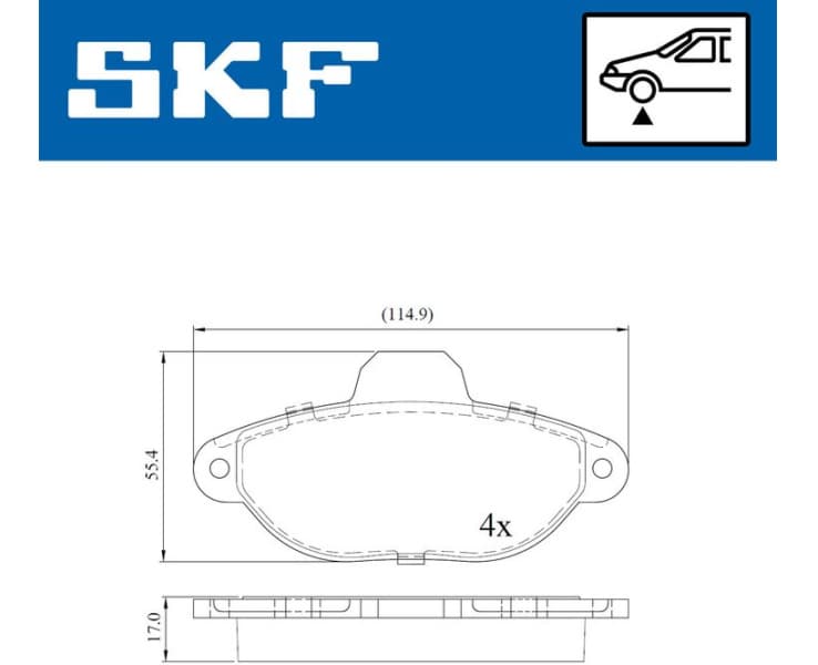 Brake Pad Set, disc brake VKBP80087E