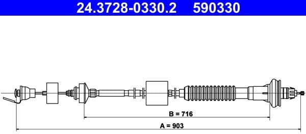 Cable Pull, clutch control 24.3728-0330.2