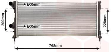 Radiator, engine cooling 17002250