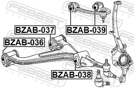 Mounting, control/trailing arm BZAB-037 - image 2
