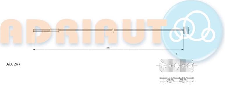 Cable Pull, parking brake 09.0267