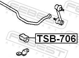 Mounting, stabiliser bar TSB-706 - image 2