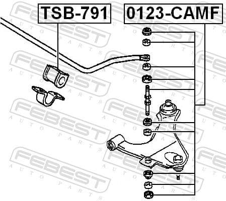 Link/Coupling Rod, stabiliser bar 0123-CAMF - image 2