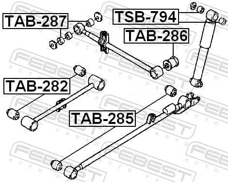 Mounting, control/trailing arm TAB-282 - image 2