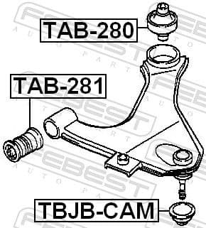 Mounting, control/trailing arm TAB-280 - image 2