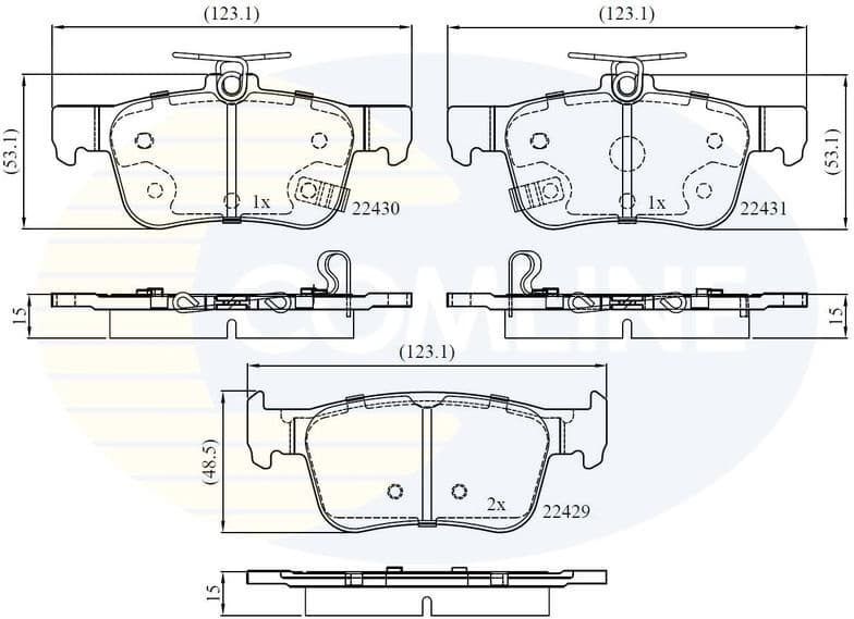 Brake Pad Set, disc brake CBP32407 - image 2