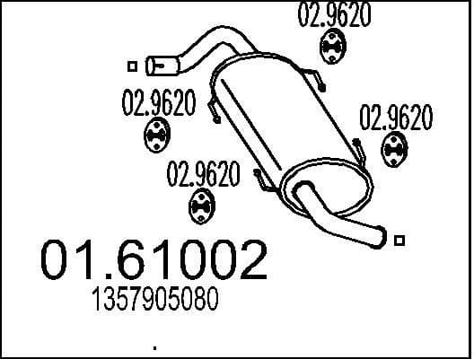 Rear Muffler 01.61002