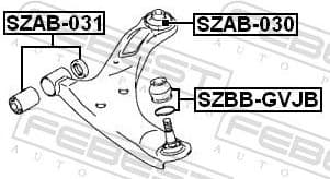 Mounting, control/trailing arm SZAB-031 - image 2