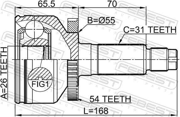 Joint Kit, drive shaft 2210-CARA54 - image 2