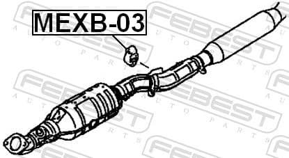 Holder, exhaust pipe MEXB-03 - image 2