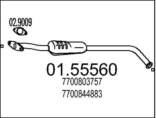 Centre Muffler 01.55560