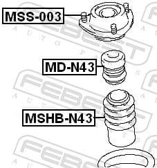 Suspension Strut Support Mount MSS-003 - image 2