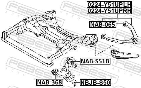 Mounting, control/trailing arm NAB-368 - image 2