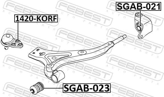 Mounting, control/trailing arm SGAB-021 - image 2