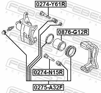 Guide Bolt, brake caliper 0274-Y61R - image 2