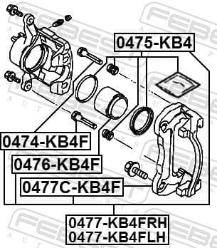 Piston, brake caliper 0476-KB4F - image 2