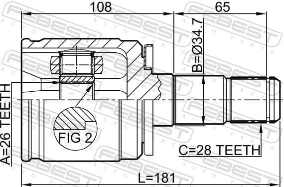 Joint Kit, drive shaft 0411-K94LH - image 2