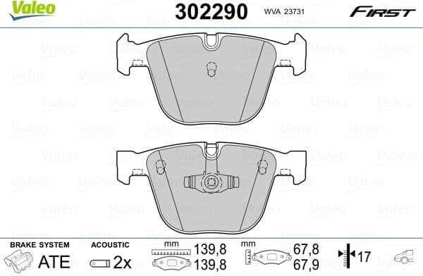 Brake Pad Set, disc brake ESSENTIAL 302290