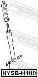 Spacer Tube, shock absorber HYSB-H100 - image 2