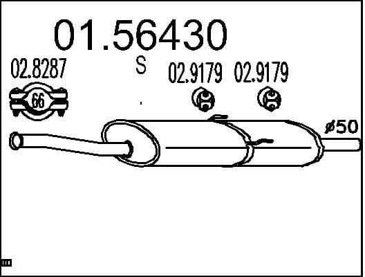 Centre Muffler 01.56430