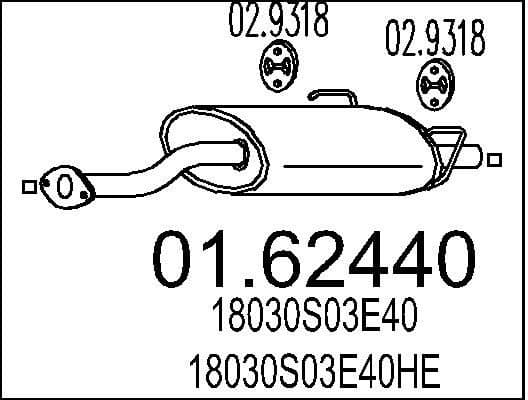 Rear Muffler 01.62440