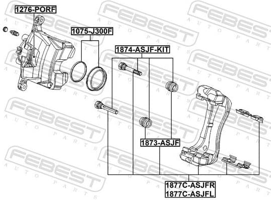 Brake Caliper Bracket Set 1877C-ASJFR - image 2