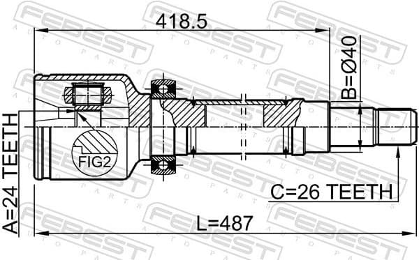 Joint Kit, drive shaft 2111-TC7RH