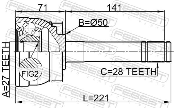 Joint Kit, drive shaft 0210-064 - image 2