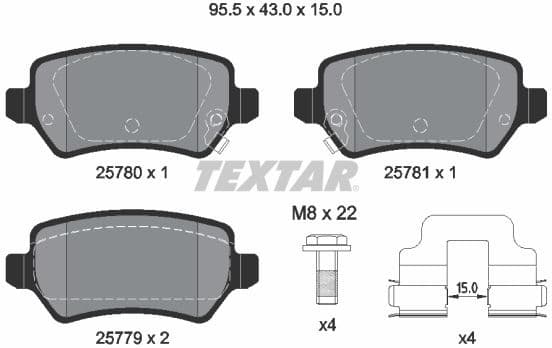 Brake Pad Set, disc brake Q+ 2578001