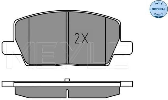 Brake Pad Set, disc brake MEYLE-ORIGINAL: True to OE. 025 223 1119 - image 2