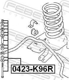 Link/Coupling Rod, stabiliser bar 0423-K96R - image 2