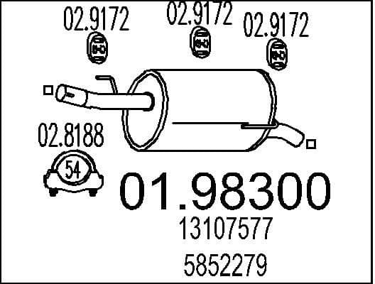 Rear Muffler 01.98300