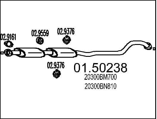 Centre Muffler 01.50238